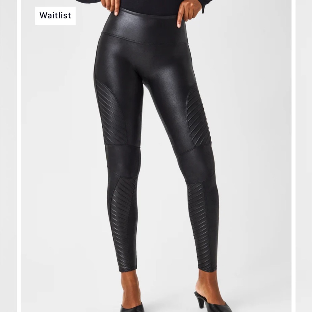 Spanx Faux Leather Motto Leggings